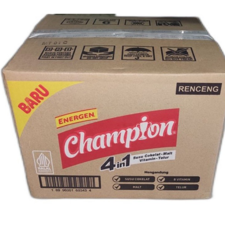 

TERMURAH Energen champion 1 karton 1 dus 12 renceng