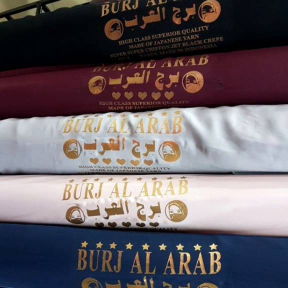 Harga Termurah Bahan kain Sifon Arab  Sifon Silk Arabian Sifon Burj Al ArabSifon JetblackHarga Grosi