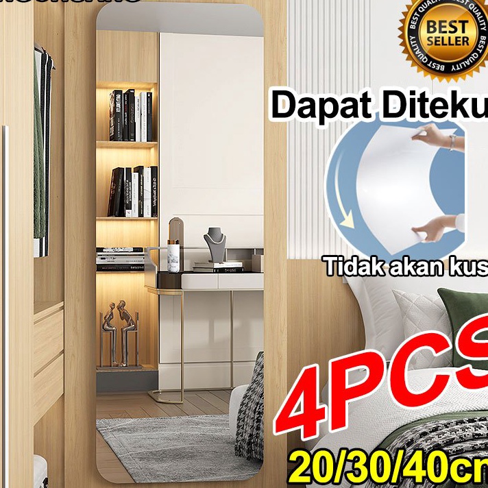 Terkini Stiker Cermin Dinding 2x23x34x4cm Acrylic Plastic Stiker Tempel Wallpaper Kaca Kamar Mandi A