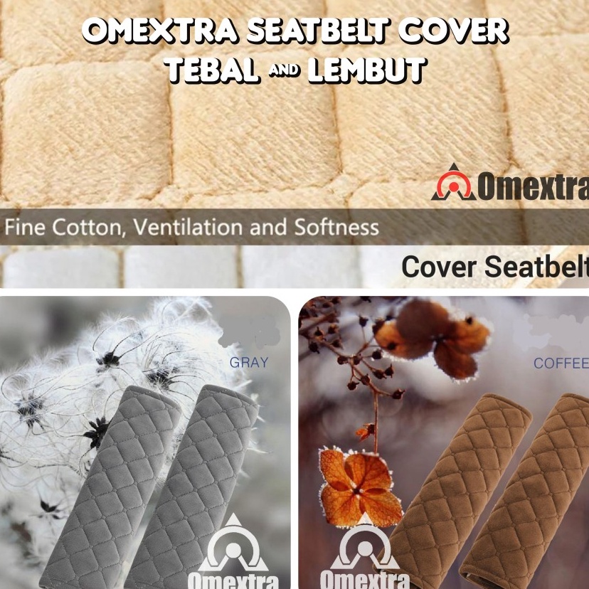 2pcs Breathable Seat Belt Cover Omextra Sarung Seat Belt Panjang Mobil2pcs Breathable Seat Belt Cove
