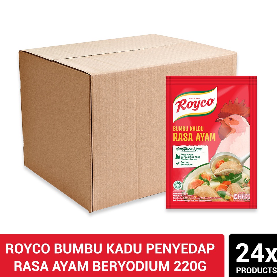 

BEST SELLER Royco Bumbu Kadu Penyedap Rasa Ayam Beryodium 22g Isi 24