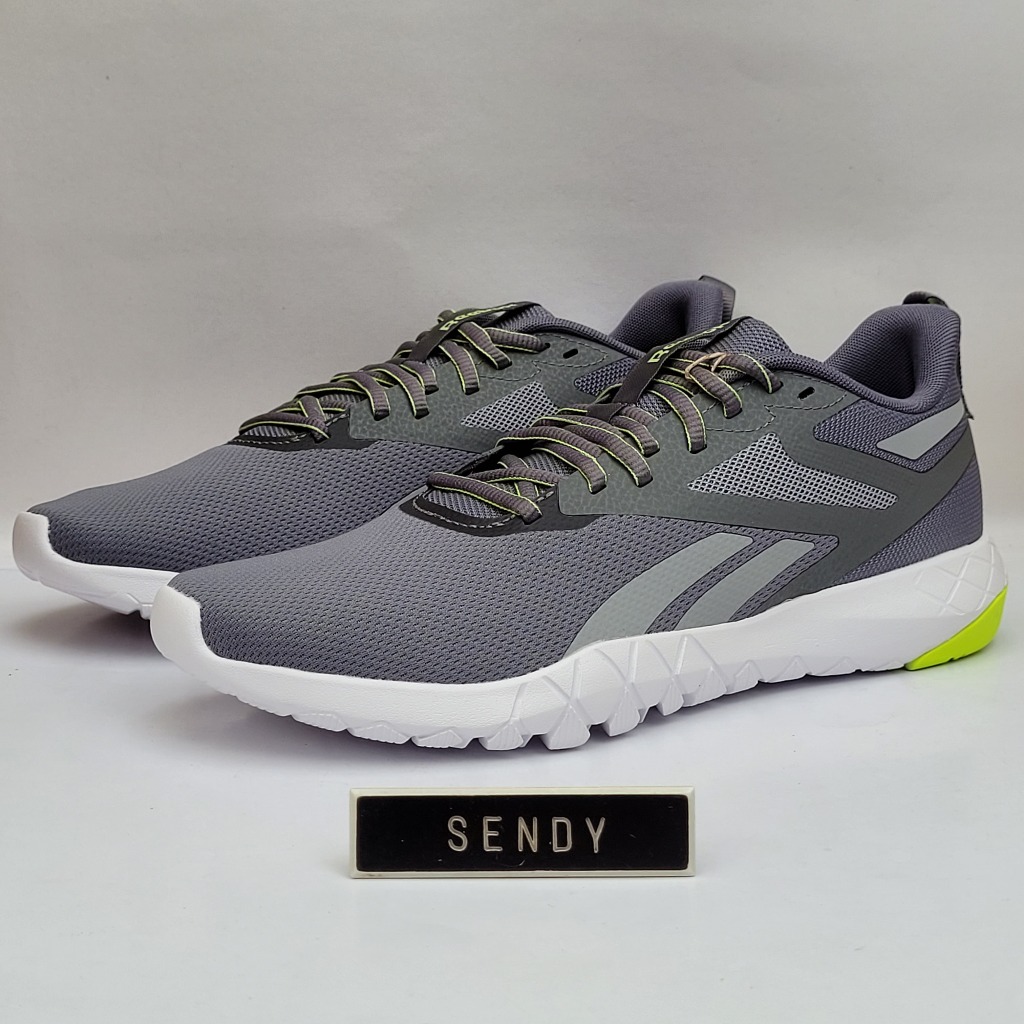 Reebok Flexagon Force 4 Original 100% Ori 100033363 Grey Green Warna Abu-abu KuniSepatu Olahraga Lar