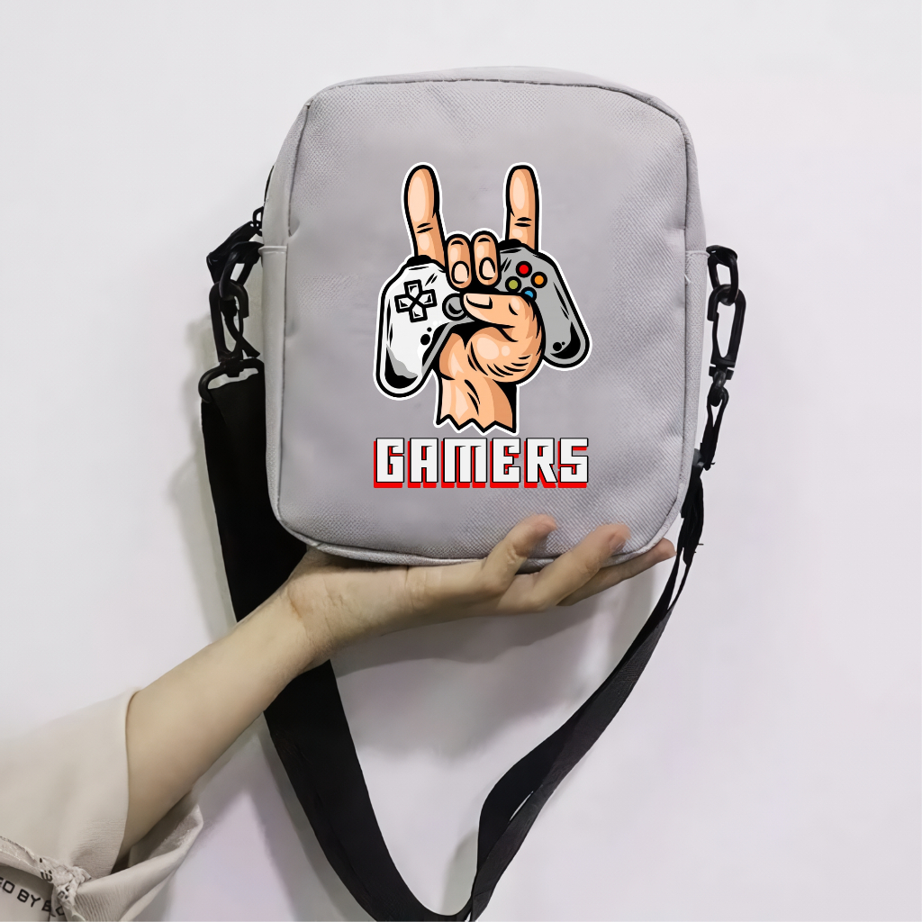 PVJ Tas Selempang Anak Motif Gamers Tas Anak Gamers