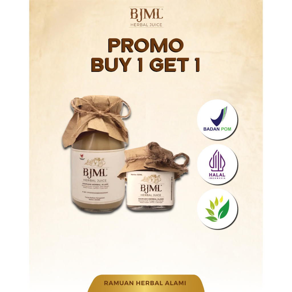 

Promo Buy 1 Get 1 BJML Jus Bawang Putih Tunggal Jahe Madu Lemon Herbal Alami 200ml
