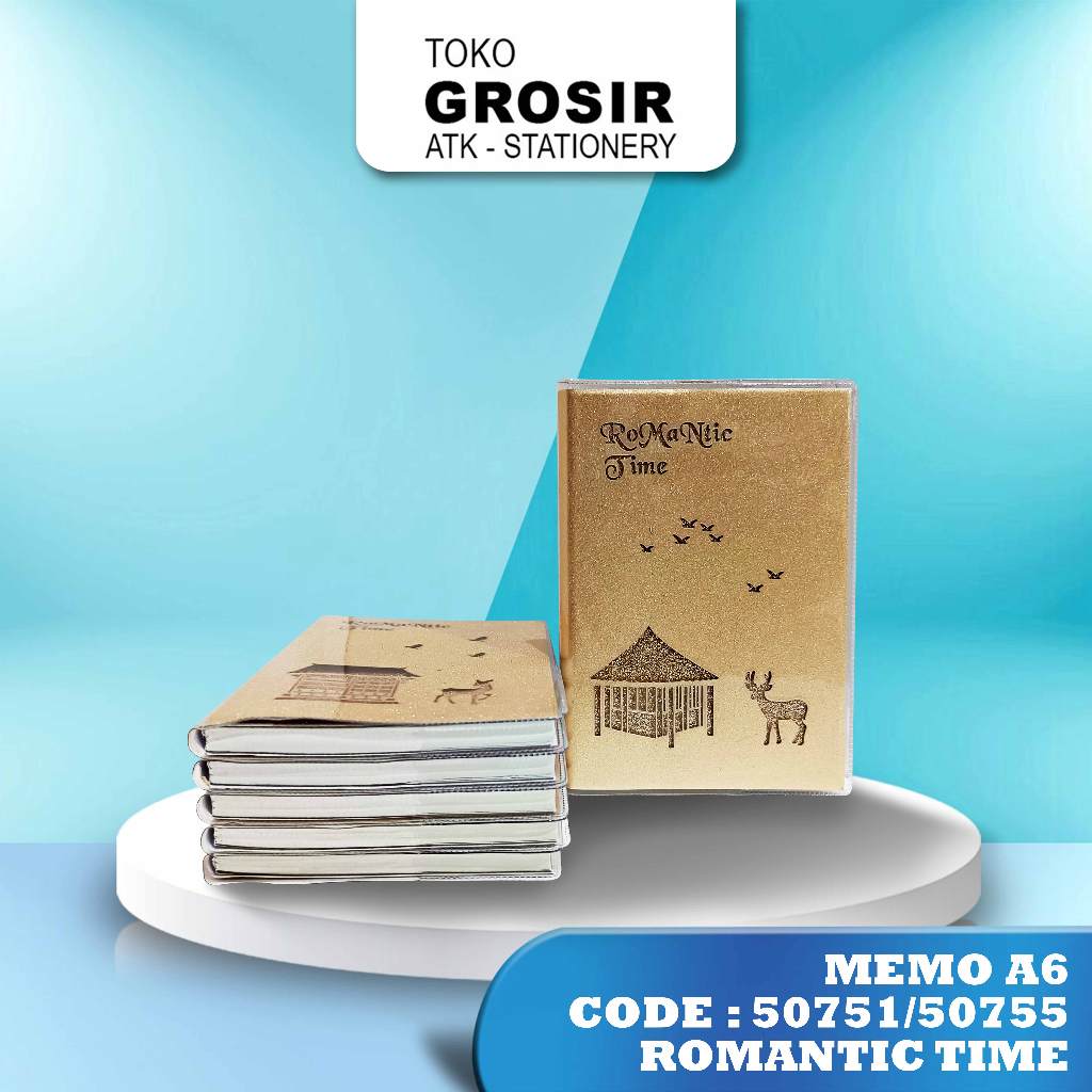 

Memo A6 Motif Romantic Time Warna Gold - Memo A6 50751/50755