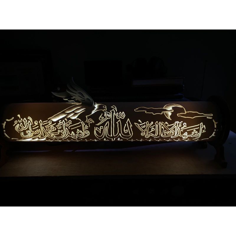 Lampu Hias Meja Kaligrafi Home Made by Pipepals