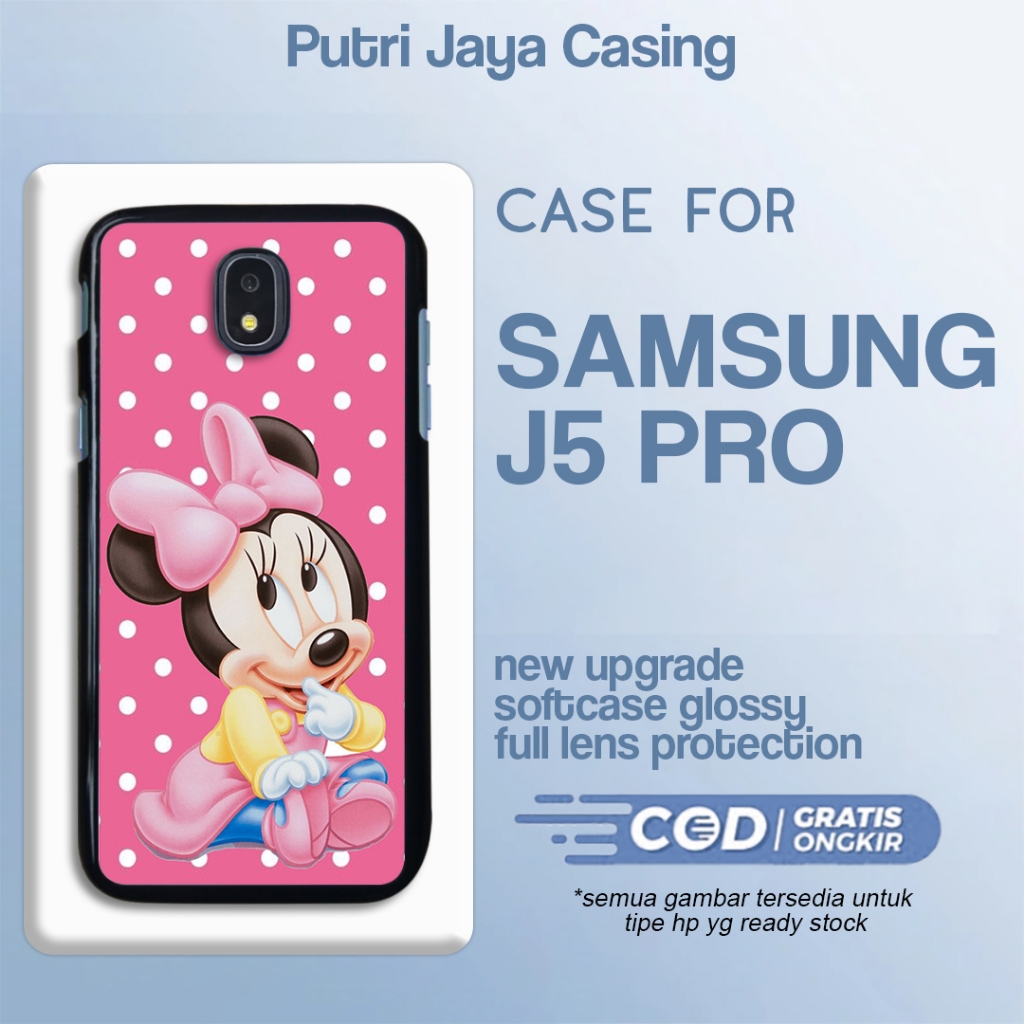 case samsung j5 pro motif terbaru aesthe minnie 06 hitam casing estetik keren cute cewek cowok premi