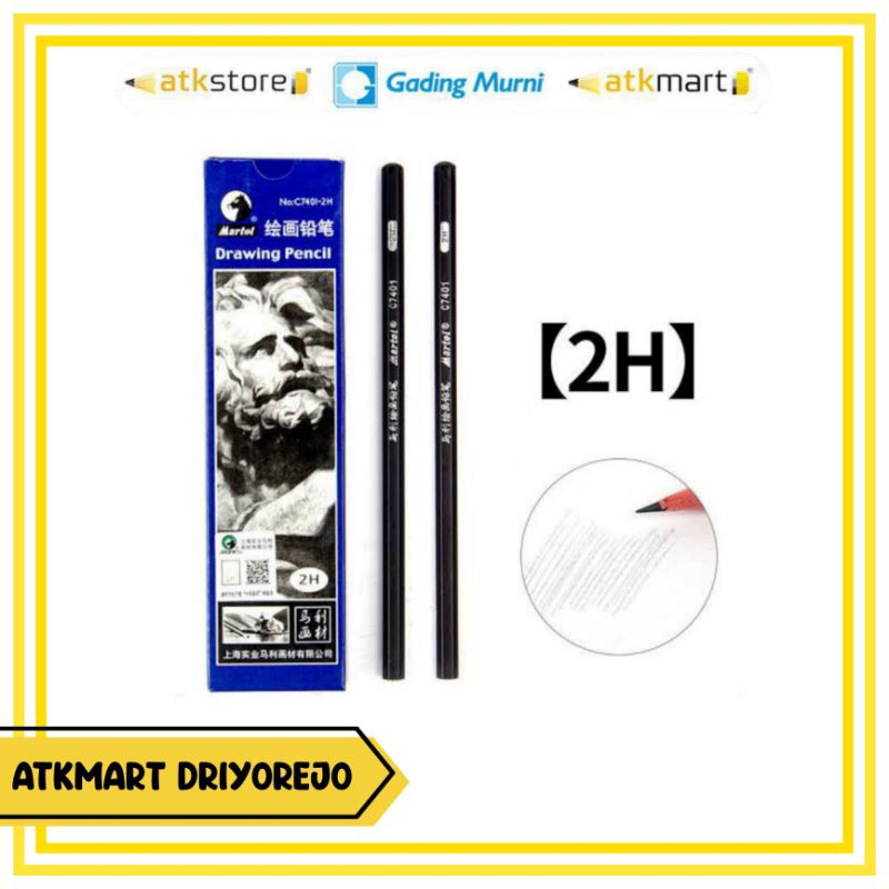

(12 PCS) MARIES DRAWING PENCIL C7401 2H - PENSIL GAMBAR - PENSIL SKETSA