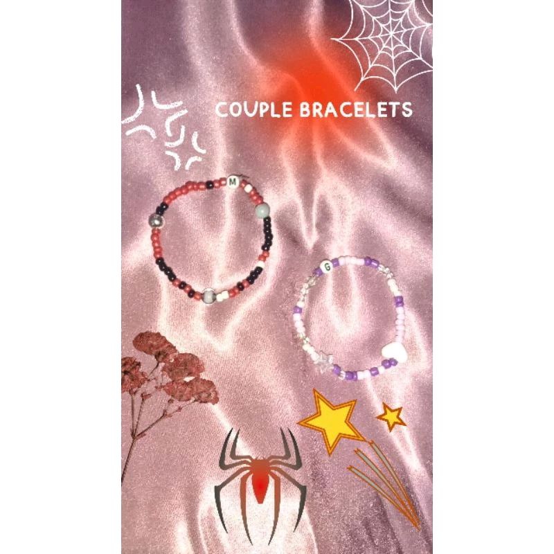 GELANG COUPLE SPIDERMAN | GELANG MANIK AESTHETIC | GELANG MILES AND GWEN