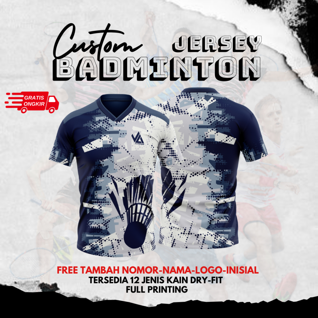 (PROMO TERBATAS) JERSEY BULUTANGKIS - CUSTOM JERSEY BADMINTON PRINTING - CUSTOM JERSEY BADMINTON MUR