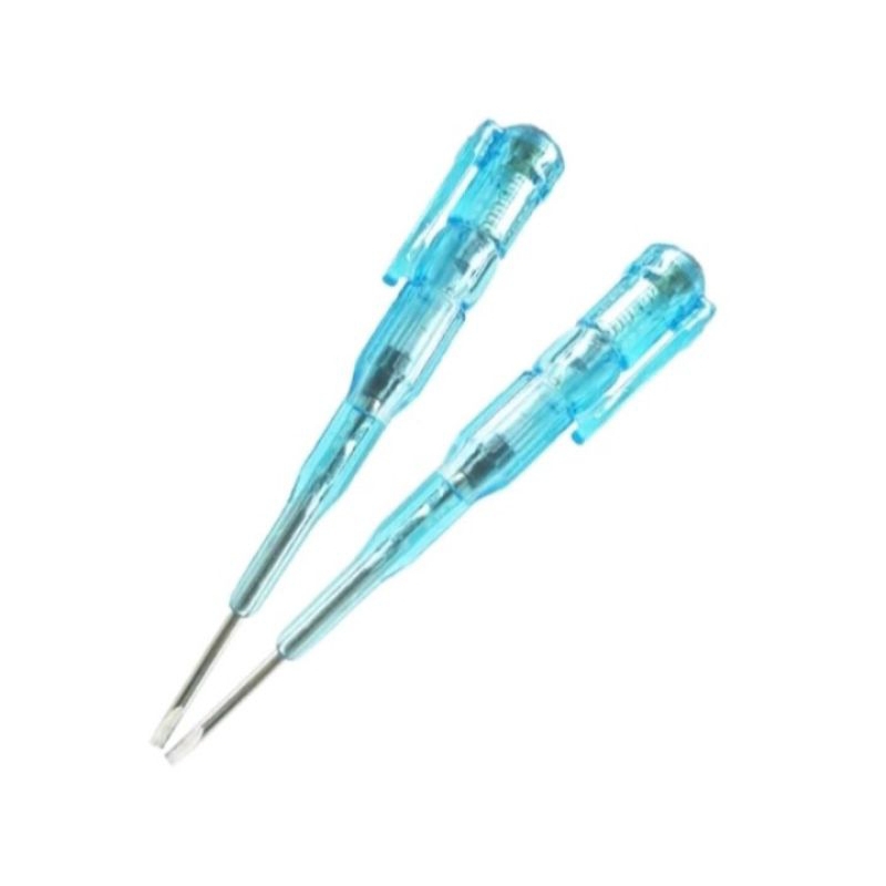 Obeng Test Pen Tes Pan AC Biru Tespen Tes Lampu Listrik