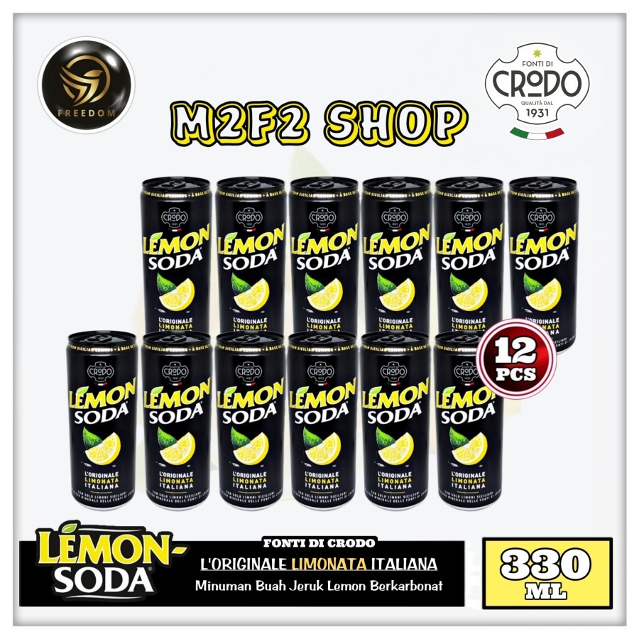 

Crodo Lemon Soda Limonata Italiana Can | Kaleng - 330 ml (Kemasan 12 Pcs)