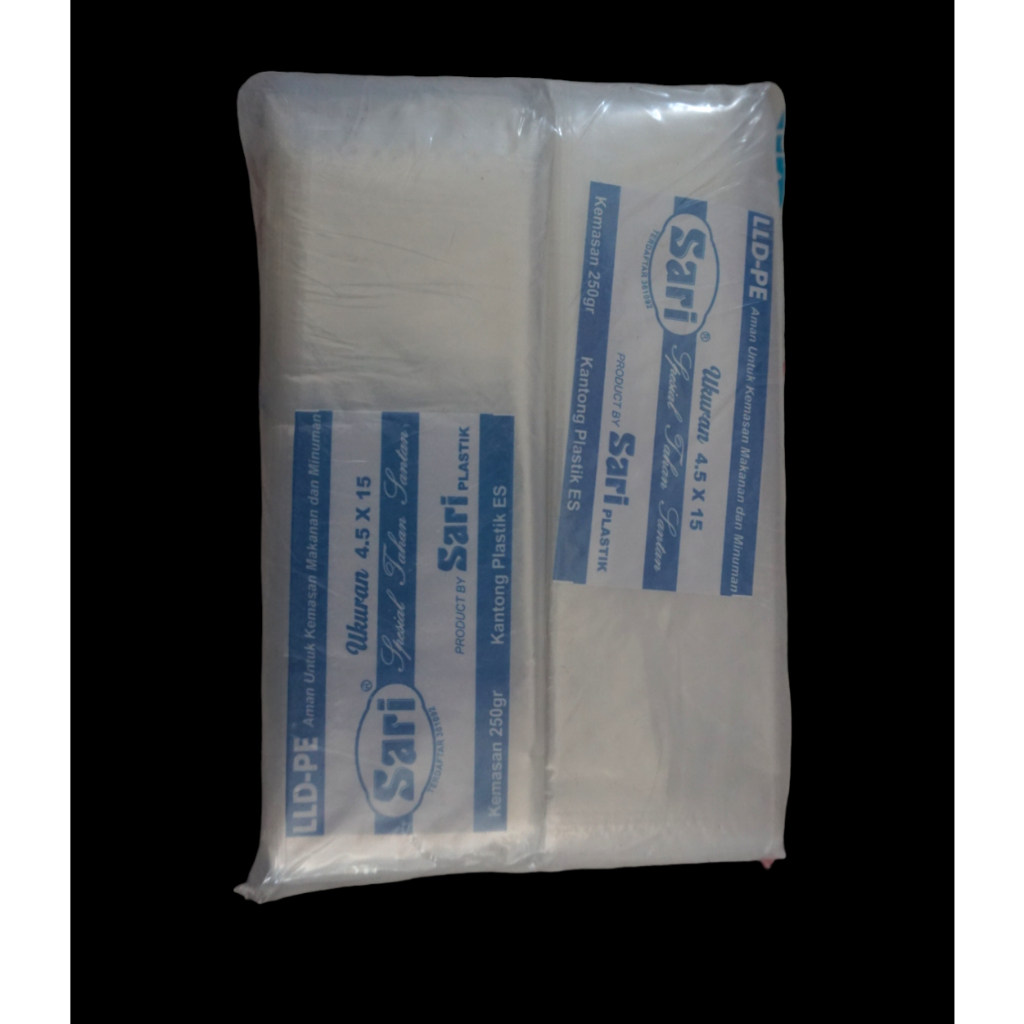 PLASTIK SARI / PLASTIK ES / PLASTIK PE TAHAN BOCOR 4X15/4,5X15/5X15/6X15/7X15