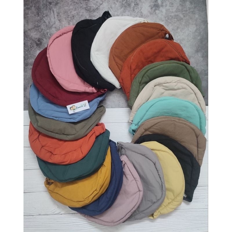 [MANICCA] Tas Bahu Mini Nylon dan Corduroy Tas Molly - Sling Bag Uniqlo - Tas Slempang - Dumpling Mi