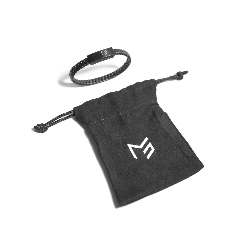 Merge Gelang Kulit Oxford - Hitam