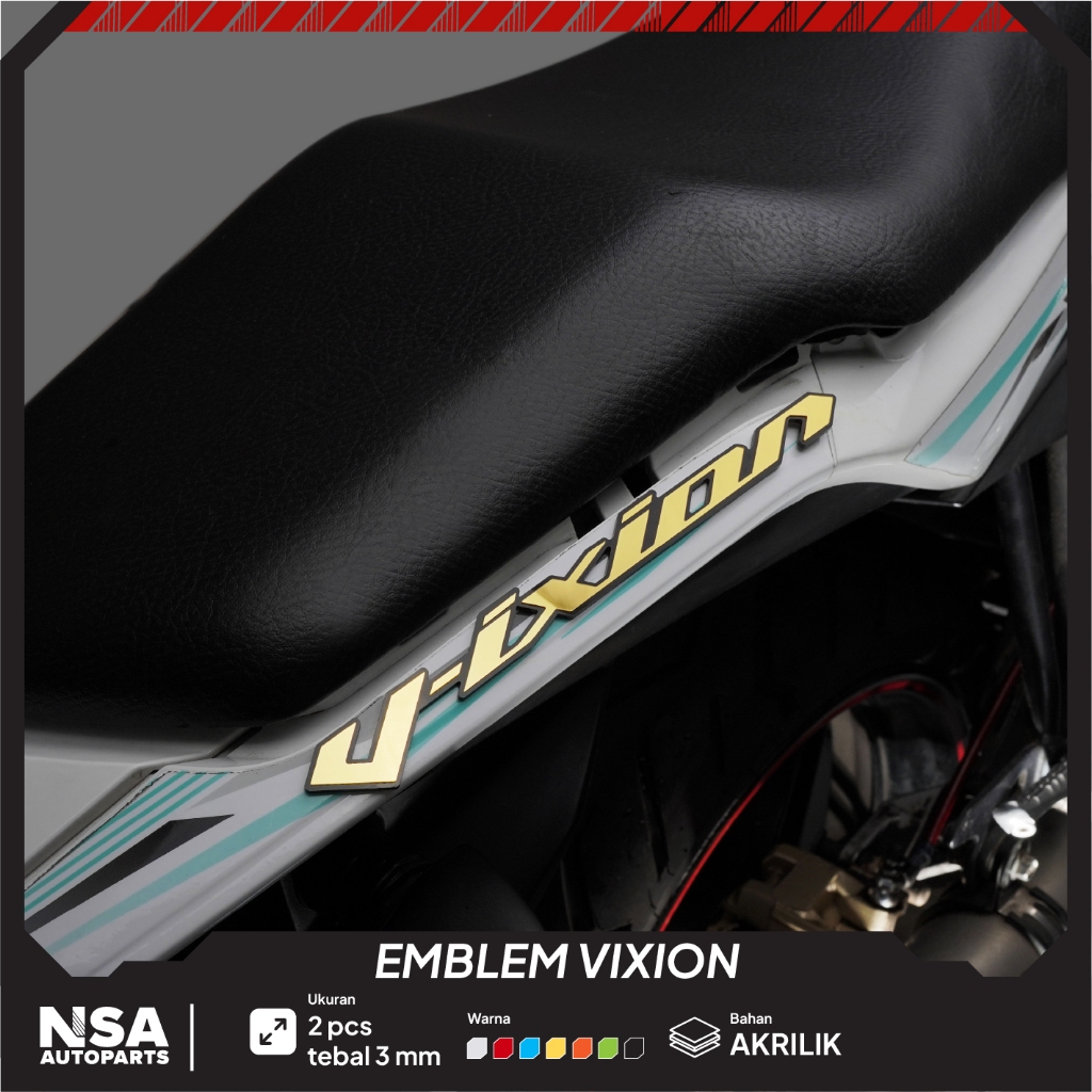 EMBLEM VIXION LOGO VIXION EMBLEM YAMAHA VIXION BUKAN STIKER VIXION STIKER MOTOR YAMAHA VIXION AKSESO