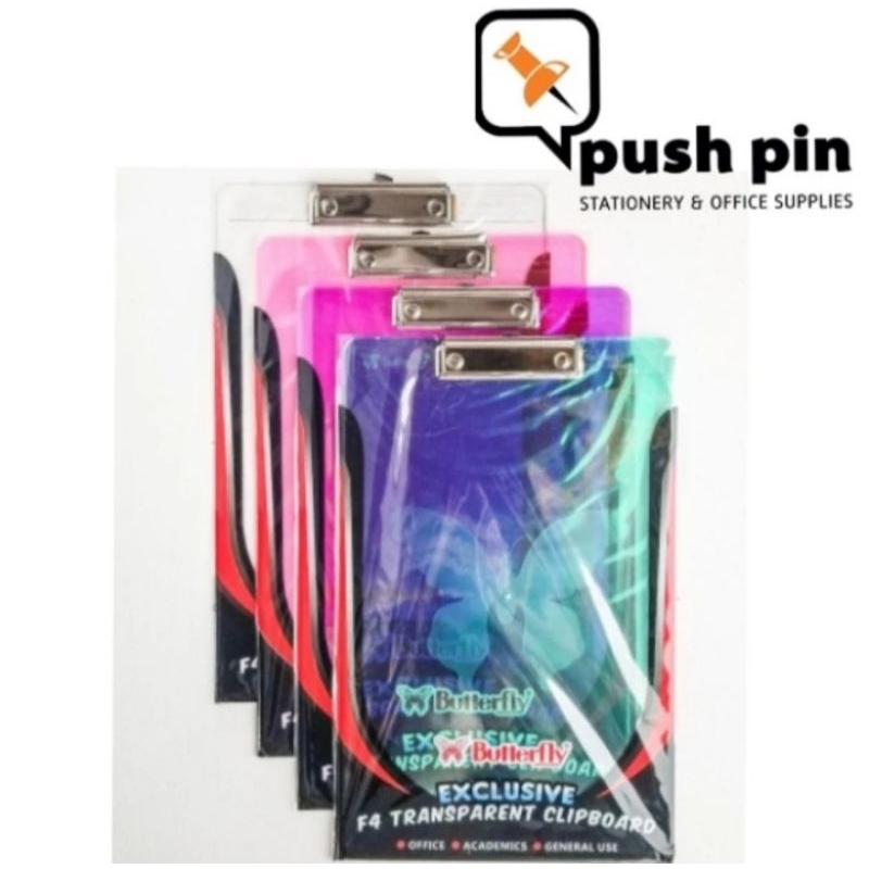 

Butterfly Clipboard/ Papan Jalan Transparant Folio