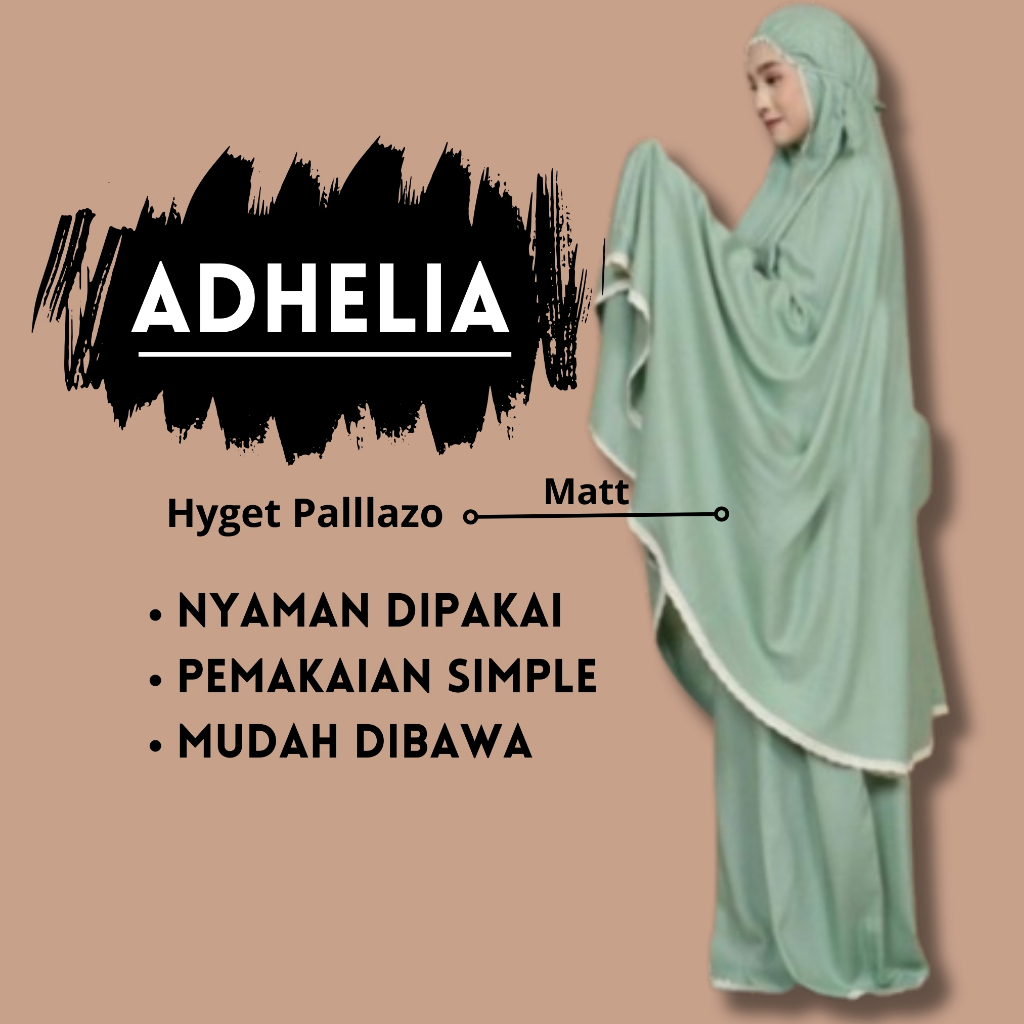 Mukena Dewasa Polos - Renda Hyget Pallazo - Mukenah Dewasa - Mukenah Traveling - Mukenah