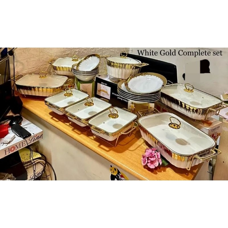 SET PRASMANAN FIORENZA WHITE GOLD COMPLETE