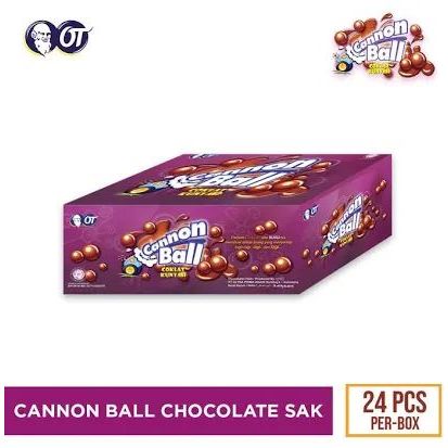 

CANNON BALL / CANNON BALL COKLAT KUNYAH 1 BOX ISI 24 SACHET