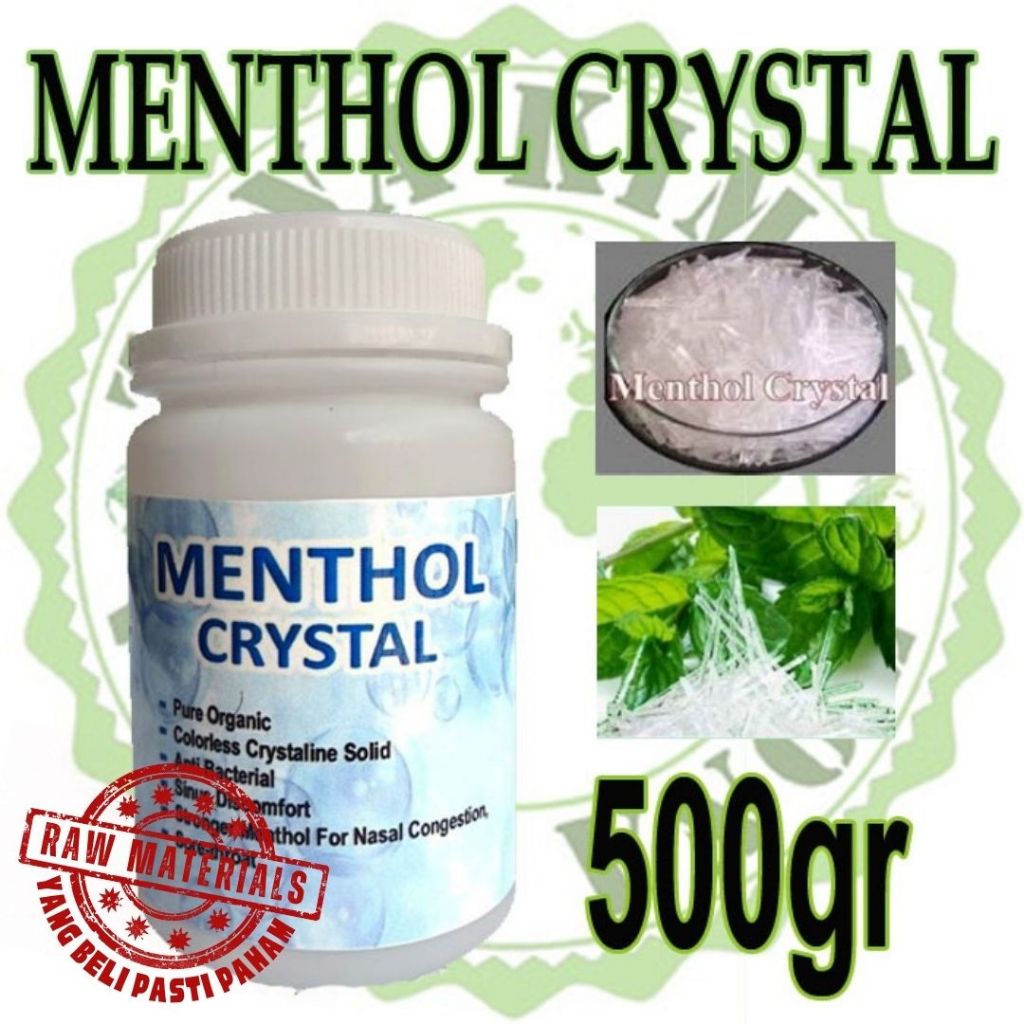 

Mentol Kristal 500gram / Menthol Crystals Murni Food Grade