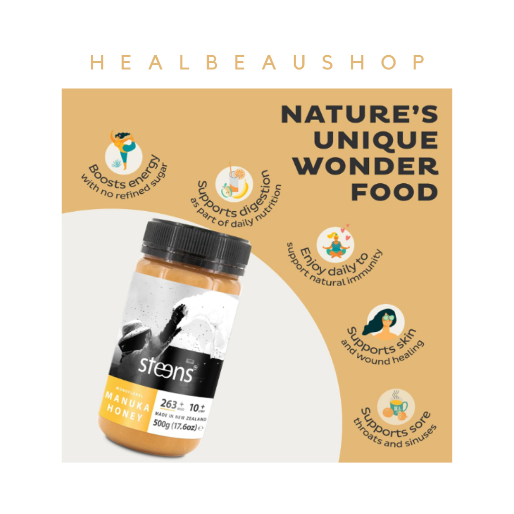 

Steens Manuka Honey MGO 263+ Pure Raw Certified UMF 10 Madu New Zealand