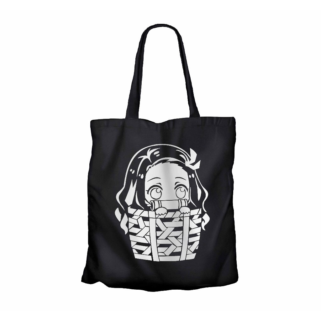 Tote bag anime NEZUKO BASKET - DEMON SLAYER material canvas