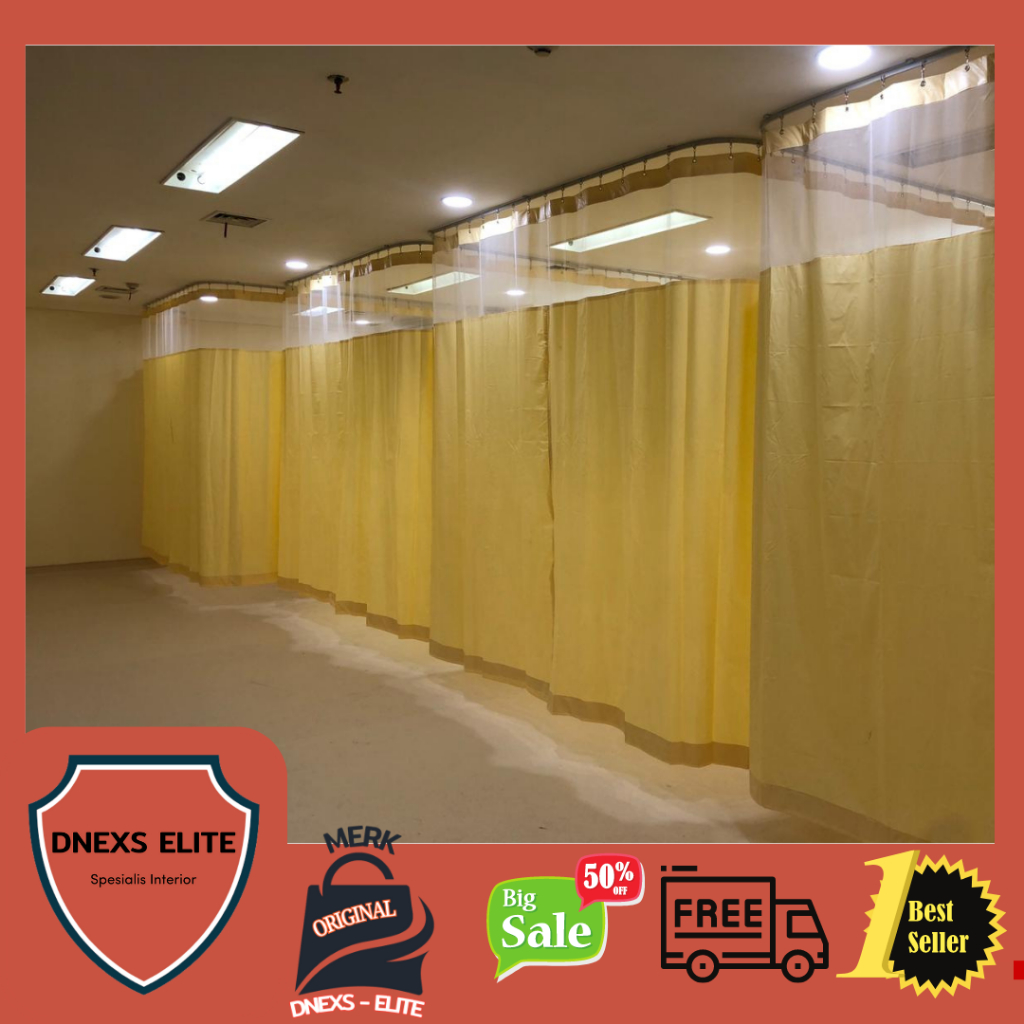 tirai penyekat rumah sakit pembatas ruang inap teruji lab