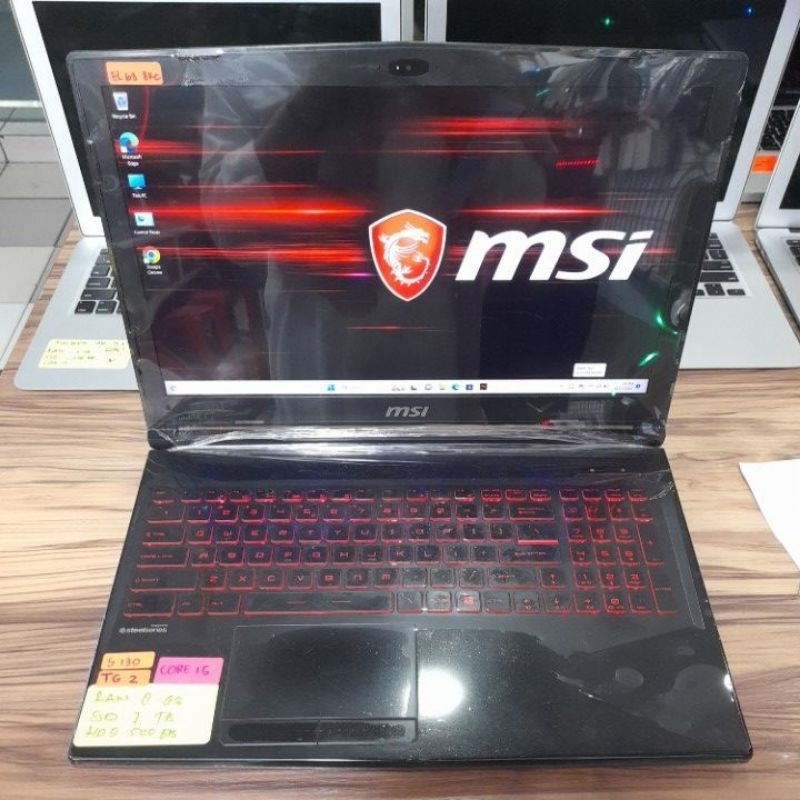 laptop msi core i5 ram 8gb ssd 1tb hdd 500gb gl638rc 130