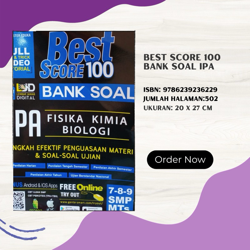 Best Score 100: Bank Soal IPA SMP 7-8-9