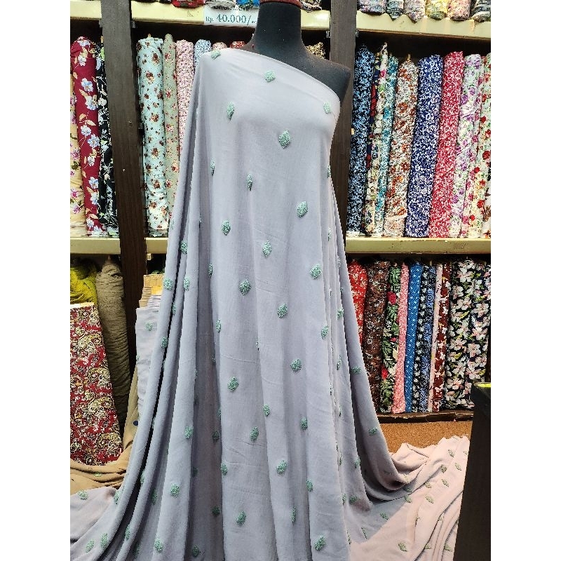 CEY CRINKLE POM POM | BAHAN KAIN CEY MOTIF||KAIN CRINKLE AIRFLOW