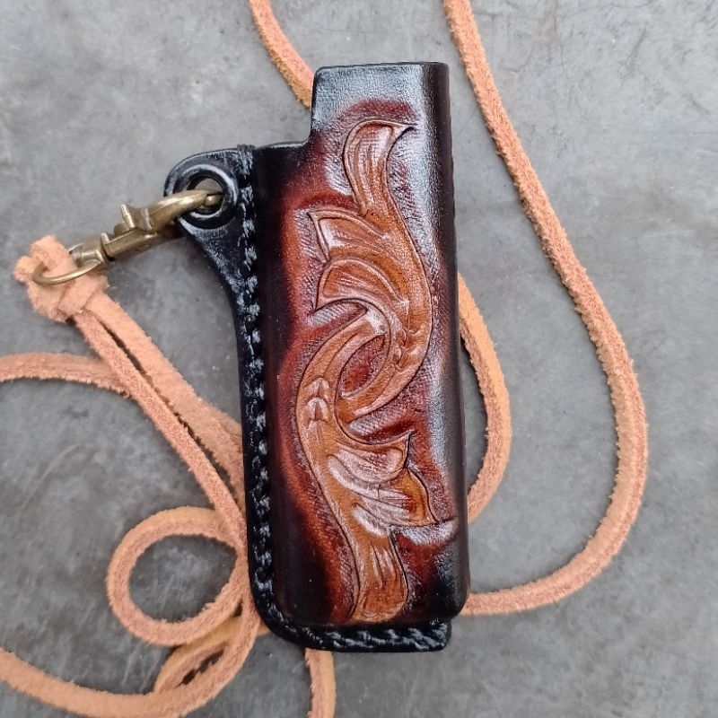 PREORDER Sarung korek ukir cricket deluxe bahan kulit