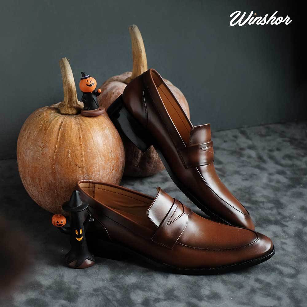 Sepatu Penny Loafers Pria - Winshor - 7812 - Grande Brown