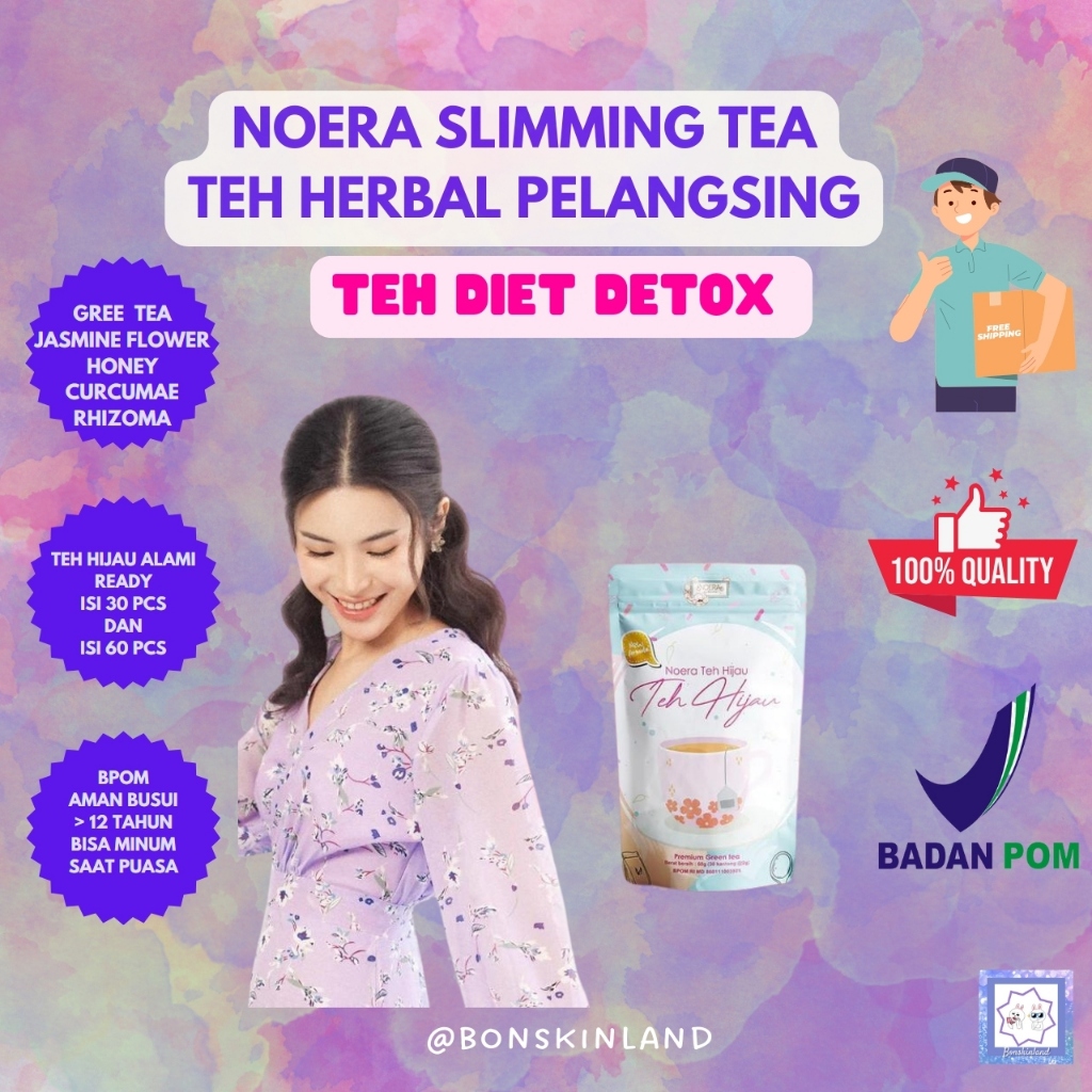 Ready‼️Noera Slimming Tea | Teh Celup Diet Herbal | Pelangsing Slim Tea
