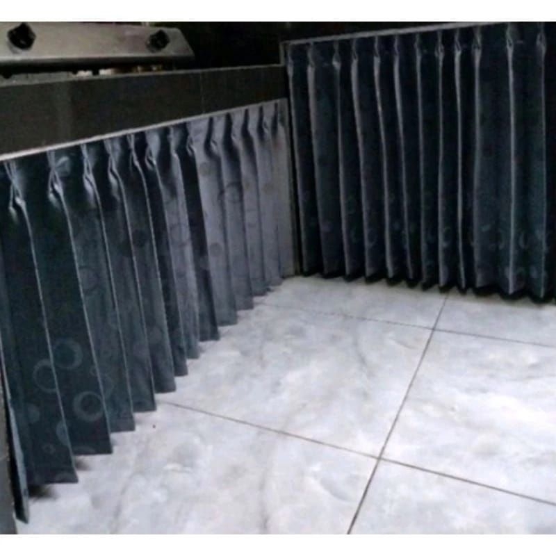 GORDEN,HORDENG,TIRAI MEJA KOMPOR/GORDEN KOLONG DAPUR MOTIF PULKADOT