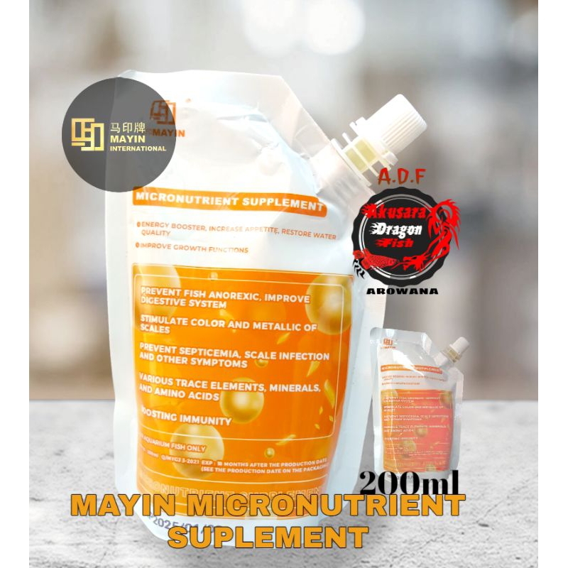Mayin Micronutrient Suplement/ Vitamin Suplement Ikan Hias