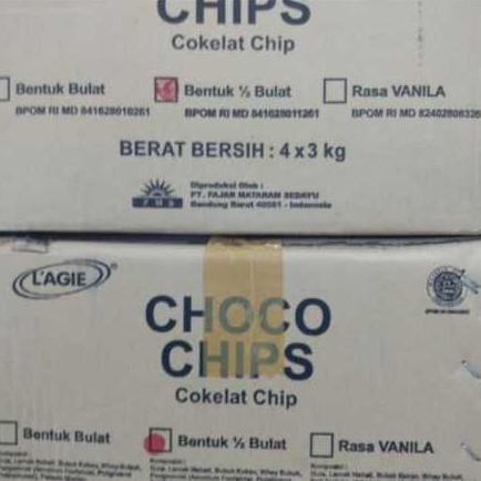 

1 karton lagie choco chips