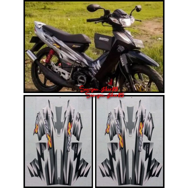 stiker striping motor yamaha fizr FIZ R milinium hitam silver abu berkualitas terbaik