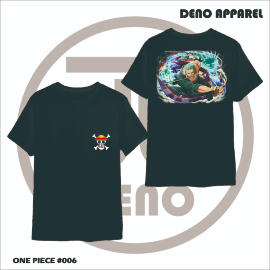 T-SHIRT ZORO - T-SHIRT ANIME - T-SHIRT RORONA ZORO - KAOS ONE PIECE