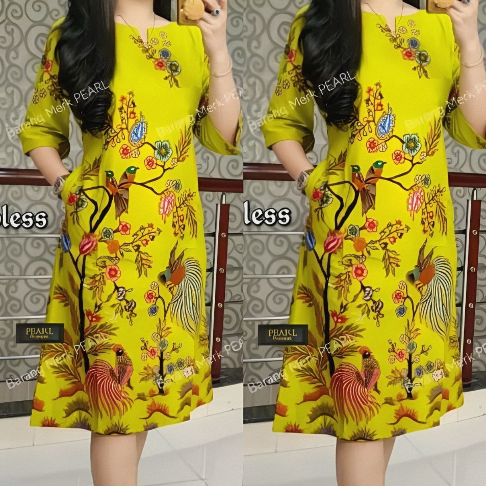 Yang dinantiM2y2X DRESS BATIK WANITA NEW EDITIONS ATASAN TUNIK BATIK TRENDY OUTFIT KEKINIAN