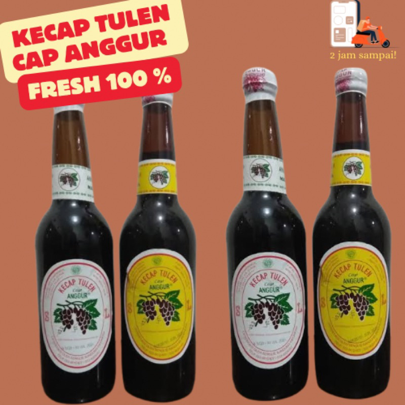 Kecap Tulen Cap Anggur Botol Kecap Manis Kecap Asin 1 botol KIRIM INSTAN BANDUNG