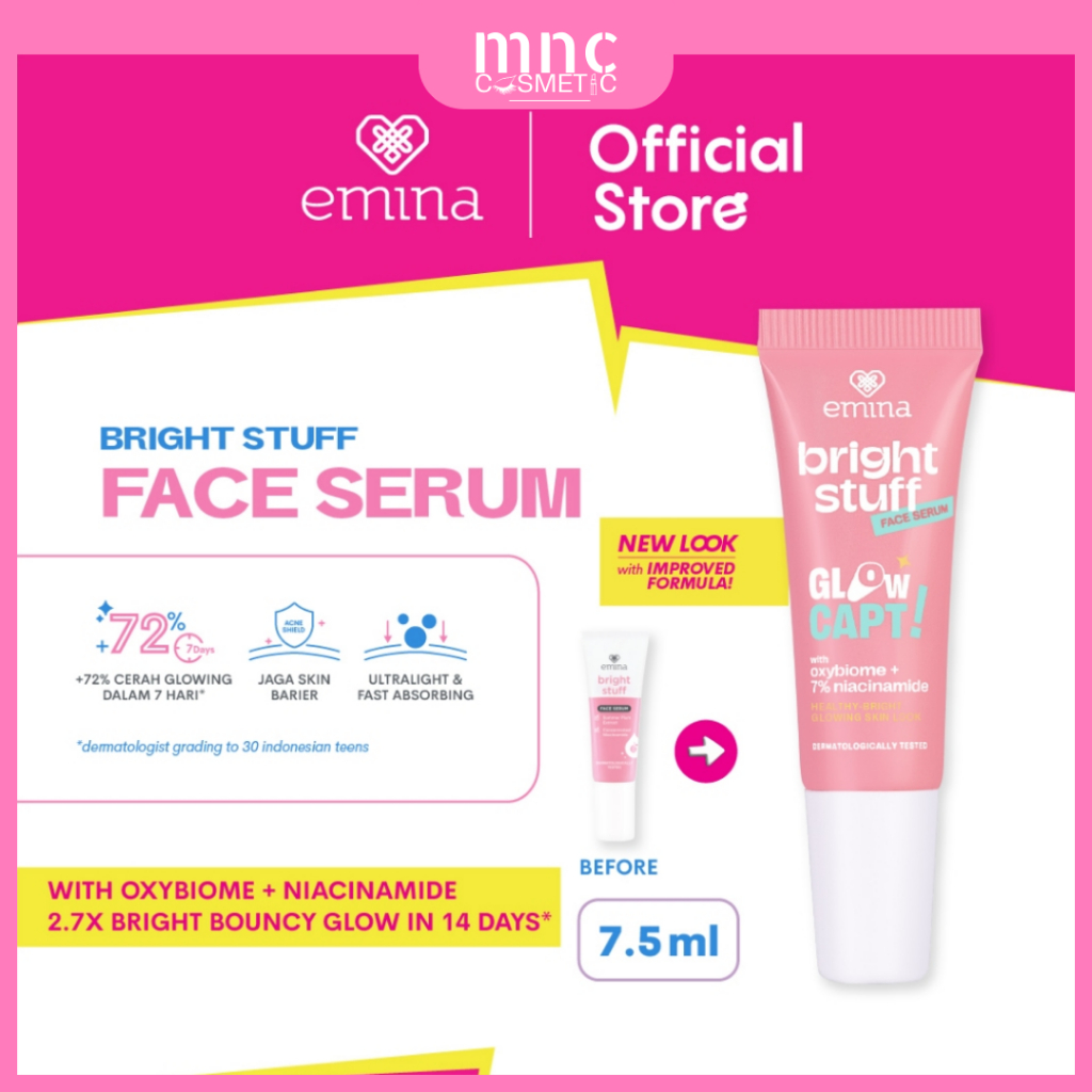 EMINA BRIGHT STUFF FACE SERUM 7.5 ML KEMASAN KECIL