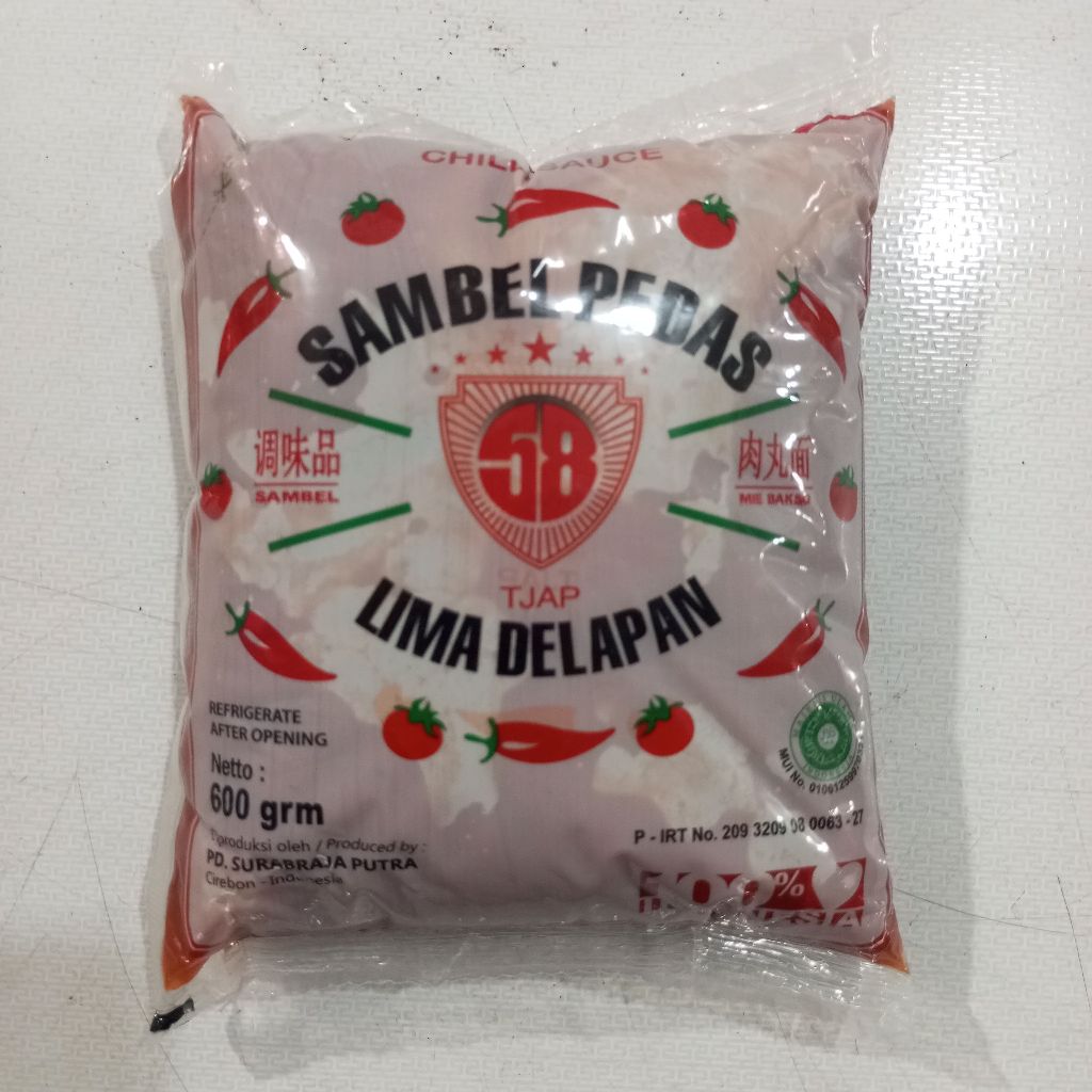 

Saus Sambal Pedas Lima Delapan 600 gram