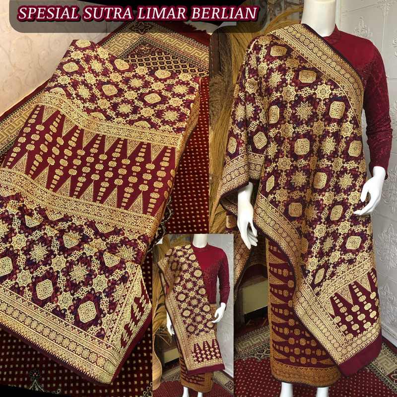 EDISI KHUSUS_Exclusive Songket Limar Sutra  Berlian ORI/ songket tenun asli palembang /ilham songket
