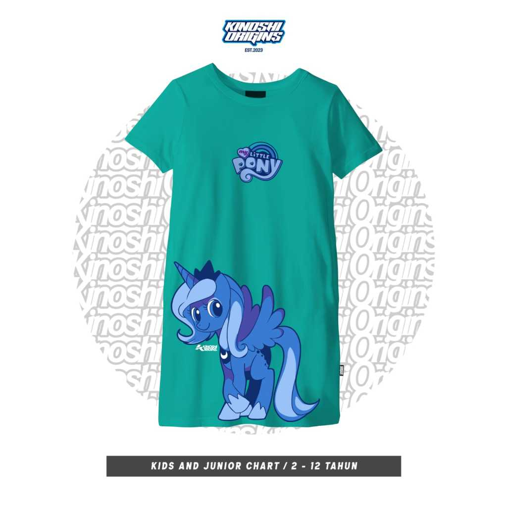 BAJU KAOS DRESS ANAK DASTER ANAK TUNIK ANAK PEREMPUAN LENGAN PENDEK MOTIF SABLON KUDA PONI / LITTLE 