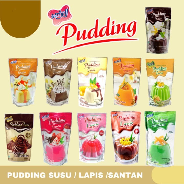 

Nutrijell puding santan dan susu powder bubuk