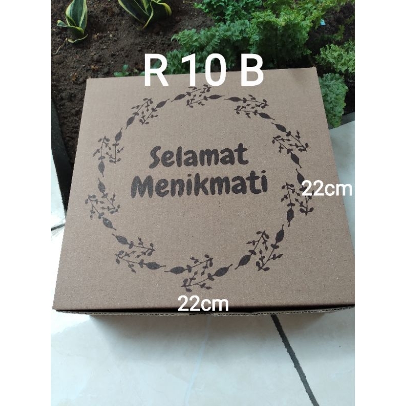 

kardus nasi / kotak nasi / box nasi / efluet R10B / efluet 22x22 / kardus coklat motif