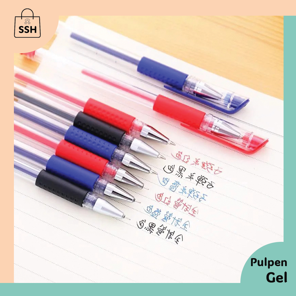 

Pulpen Gel Ink Bullet 0.5mm Bolpoint Tebal Pena Tinta Cair Warna Alat Tulis Kantor Bolpen Boxy