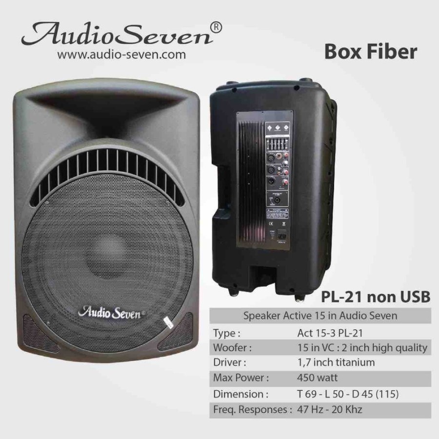 SPEAKER AKTIF AUDIO SEVEN 15-3 PL-21 ORIGINAL 15 INCH