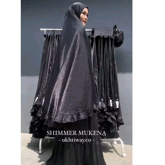 Shimmer Mukena Hitam Jumbo